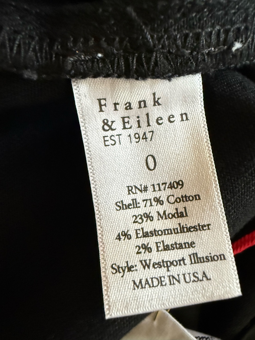 Frank & Eileen Westport illusion Wide-Leg Pull-On Jean new black NWT - Picture 10 of 11